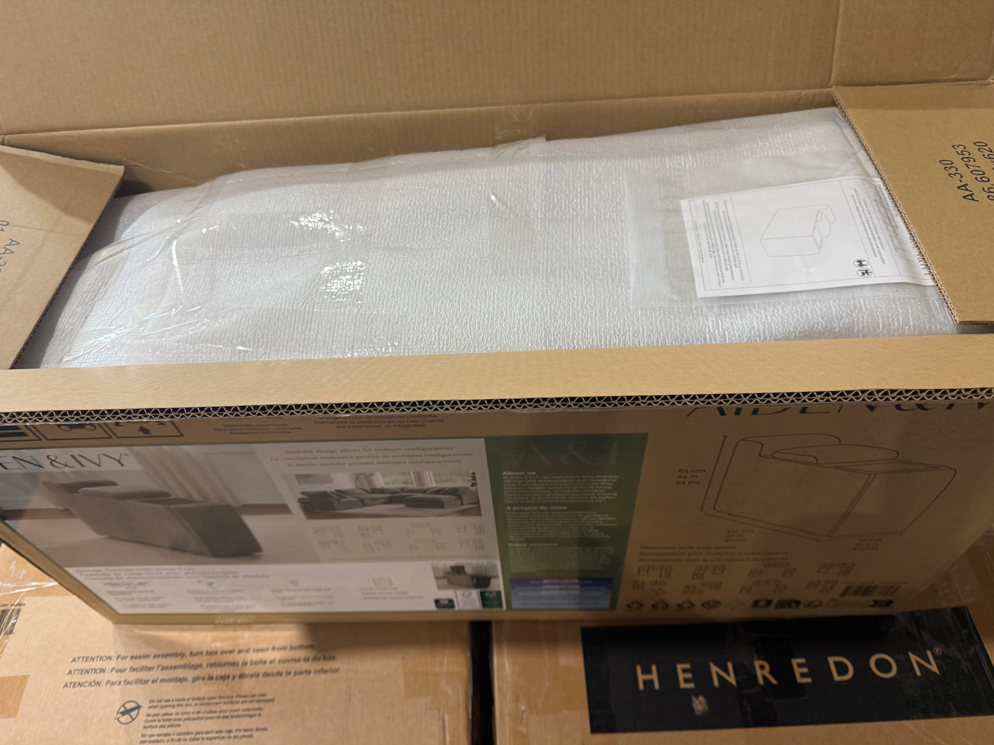 Aiden & Ivy Sereen Storage Console with Wood Tray | New in Box
