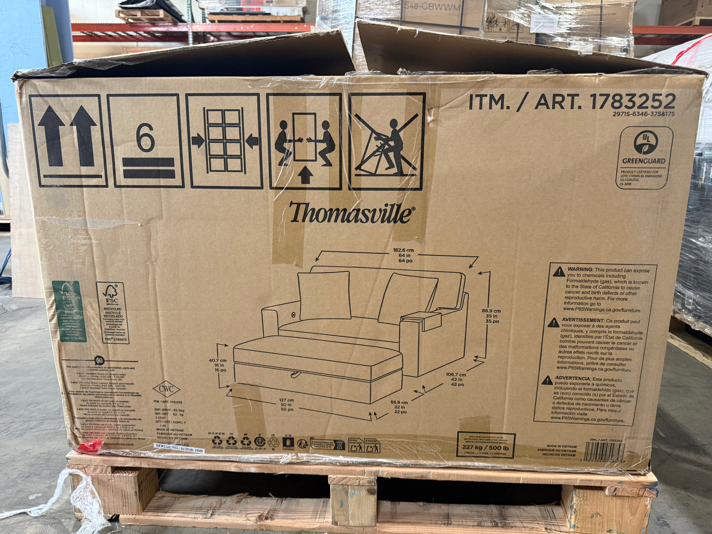 Thomasville Gilroy Oversized Storage Chair & Ottoman | New in Box