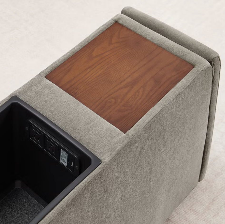 Aiden & Ivy Sereen Storage Console with Wood Tray | New in Box