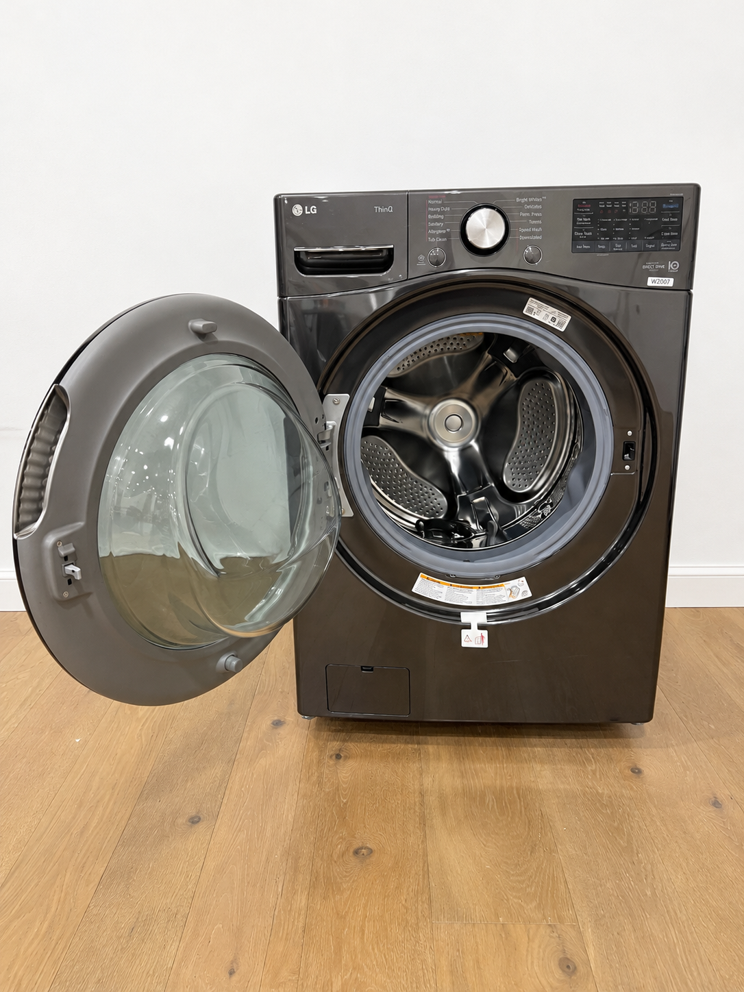 LG 4.5 Cu. Ft. Smart Front Load Washer with TurboWash 360 - Black Steel