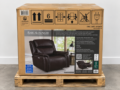 Barcalounger Bryson Power Recliner shipping box showing item number