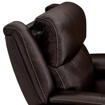 Barcalounger Bryson Power Recliner headrest and stitching detail closeup