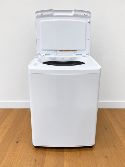 Frigidaire FLVW7000AW top view with lid open showing agitator