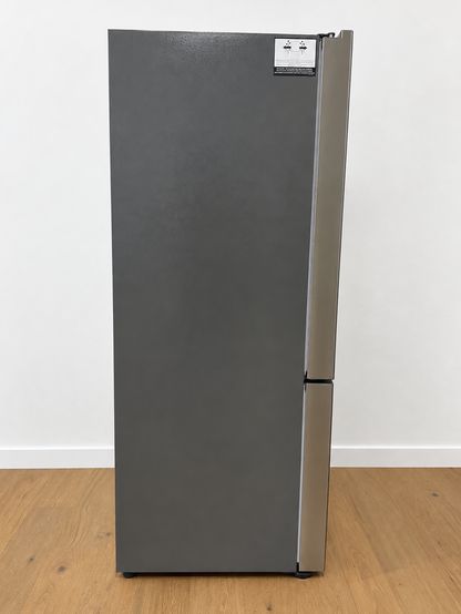 Side angle view of the actual unit showing the door edge and rating label