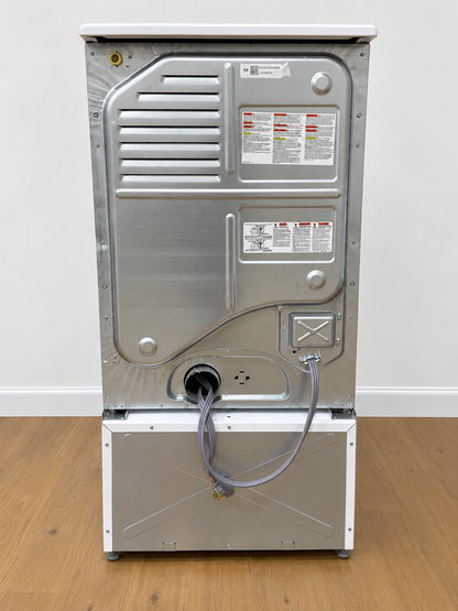Back panel of the actual unit showing venting, power cord, and rating label