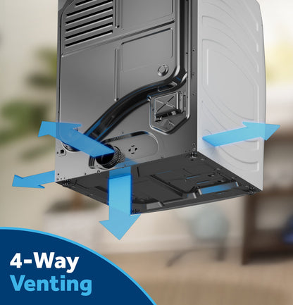Cutaway graphic illustrating the 4-Way Venting design