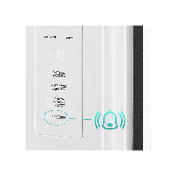Hisense HFU101N1AVE upright freezer electronic control panel detail