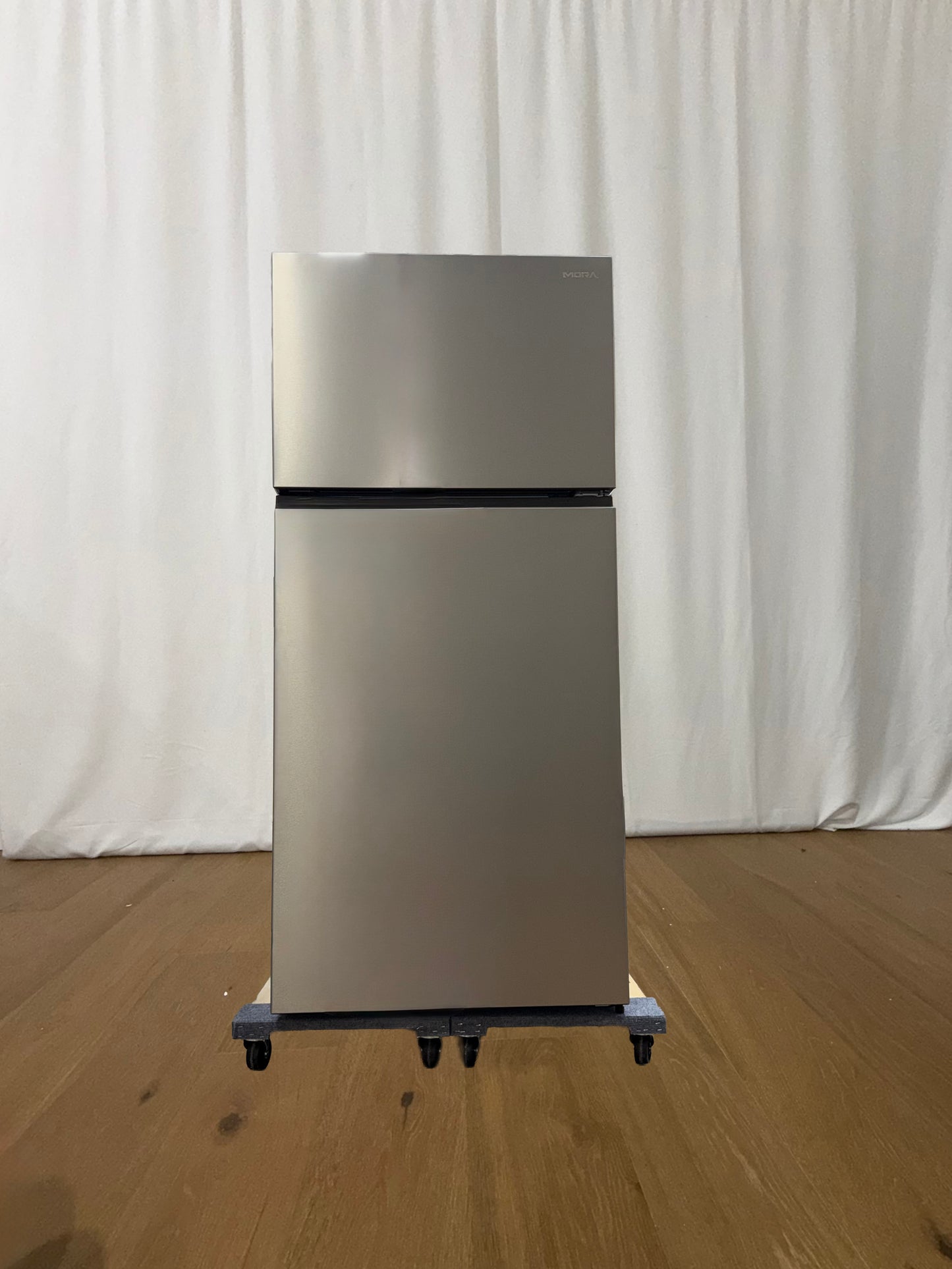 NEW Mora Top Mount Freezer Refrigerator, Standard Depth, 18 cu ft, Stainless Steel