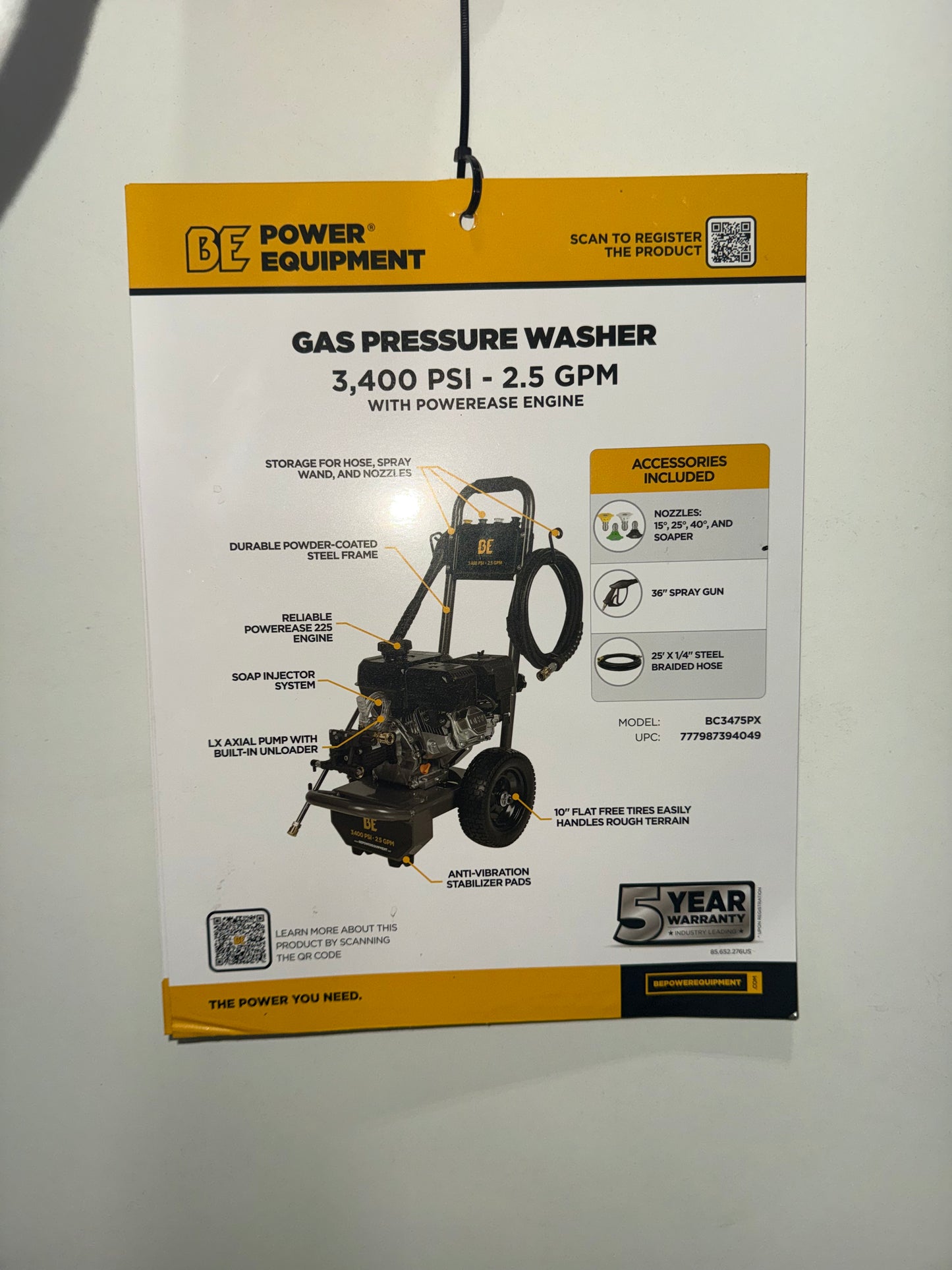 BE Gas Pressure Washer