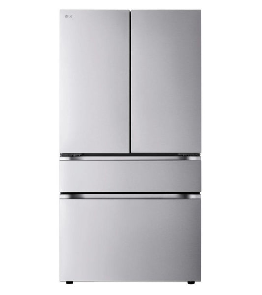 LG LF30S8210S 4-door French door refrigerator with bottom freezer drawers, closed doors, front view