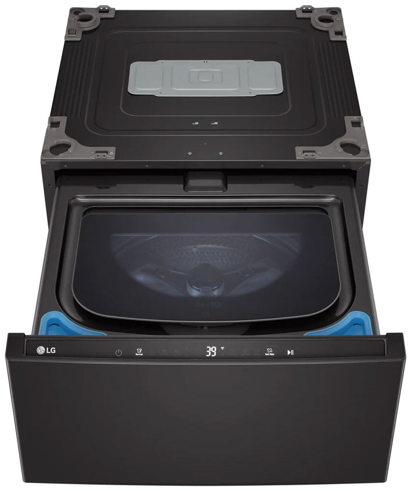 LG WD300CB SideKick front view with drawer open showing wash basin