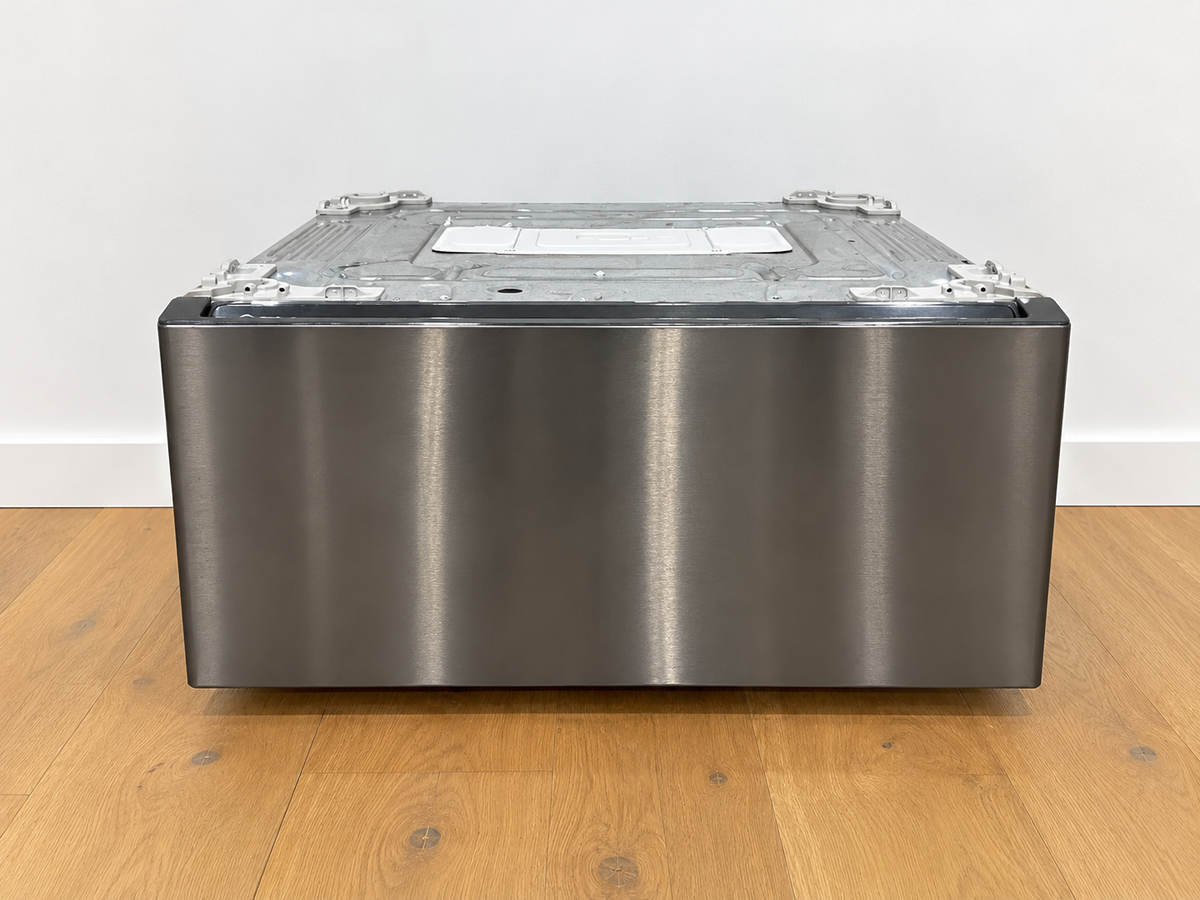 LG WD300CB SideKick pedestal washer front view, drawer closed
