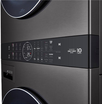 LG WKEX200HBA WashTower Center Control panel closeup