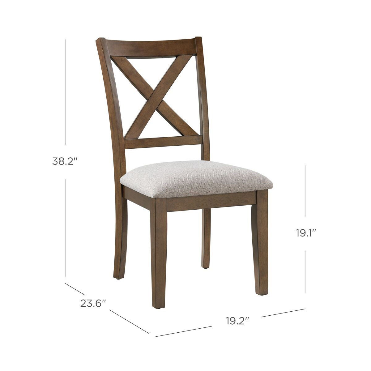 Lathan Upholstered Dining Chair dimension diagram