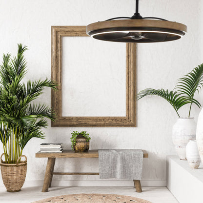 Maxim Homestead Fandelight installed in a modern farmhouse entryway