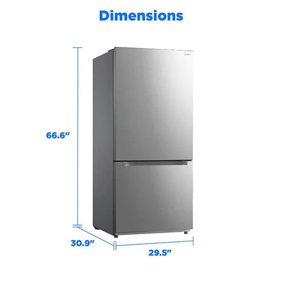 Midea MRB19B7AST manufacturer dimension diagram