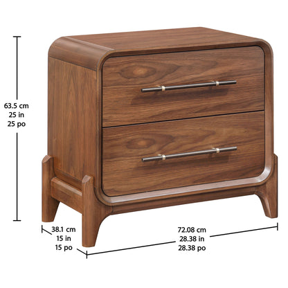 Rockford 2-Drawer Nightstand dimension diagram