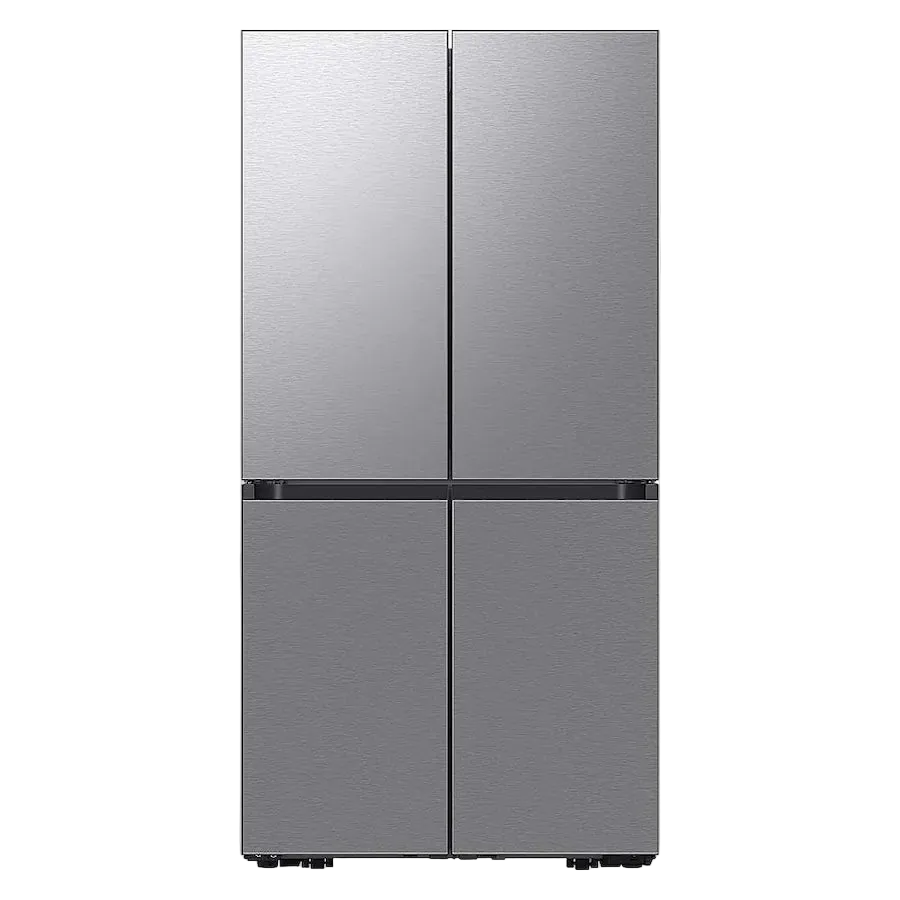 Samsung RF23B7671SR 4-door refrigerator with closed stainless steel doors, front view