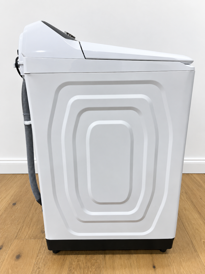 Opposite side view of the actual unit, closed lid