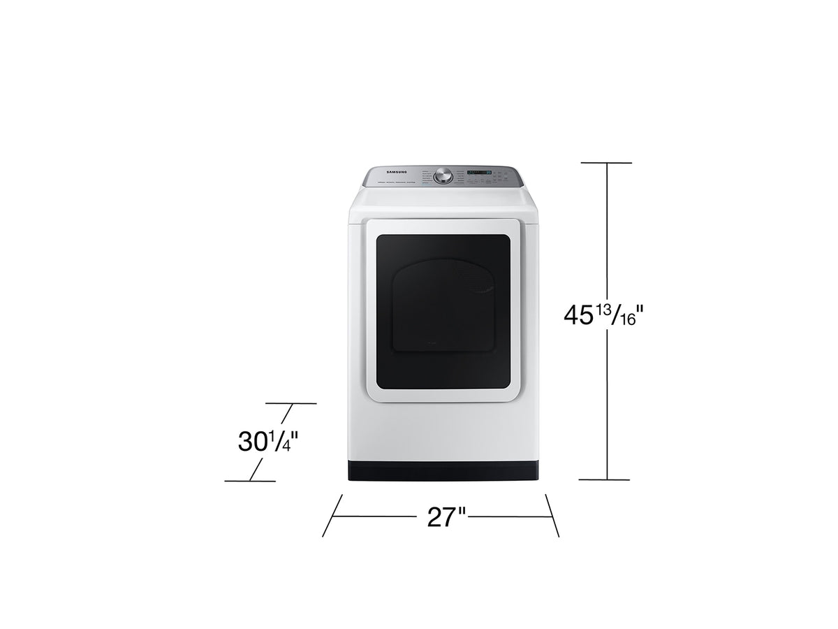 Samsung DVE55CG7100W dryer dimensions diagram