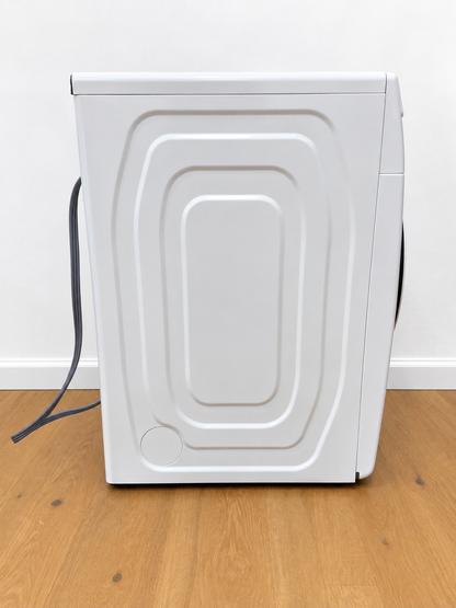 Samsung DVE45T6000W dryer opposite side panel view with power cord