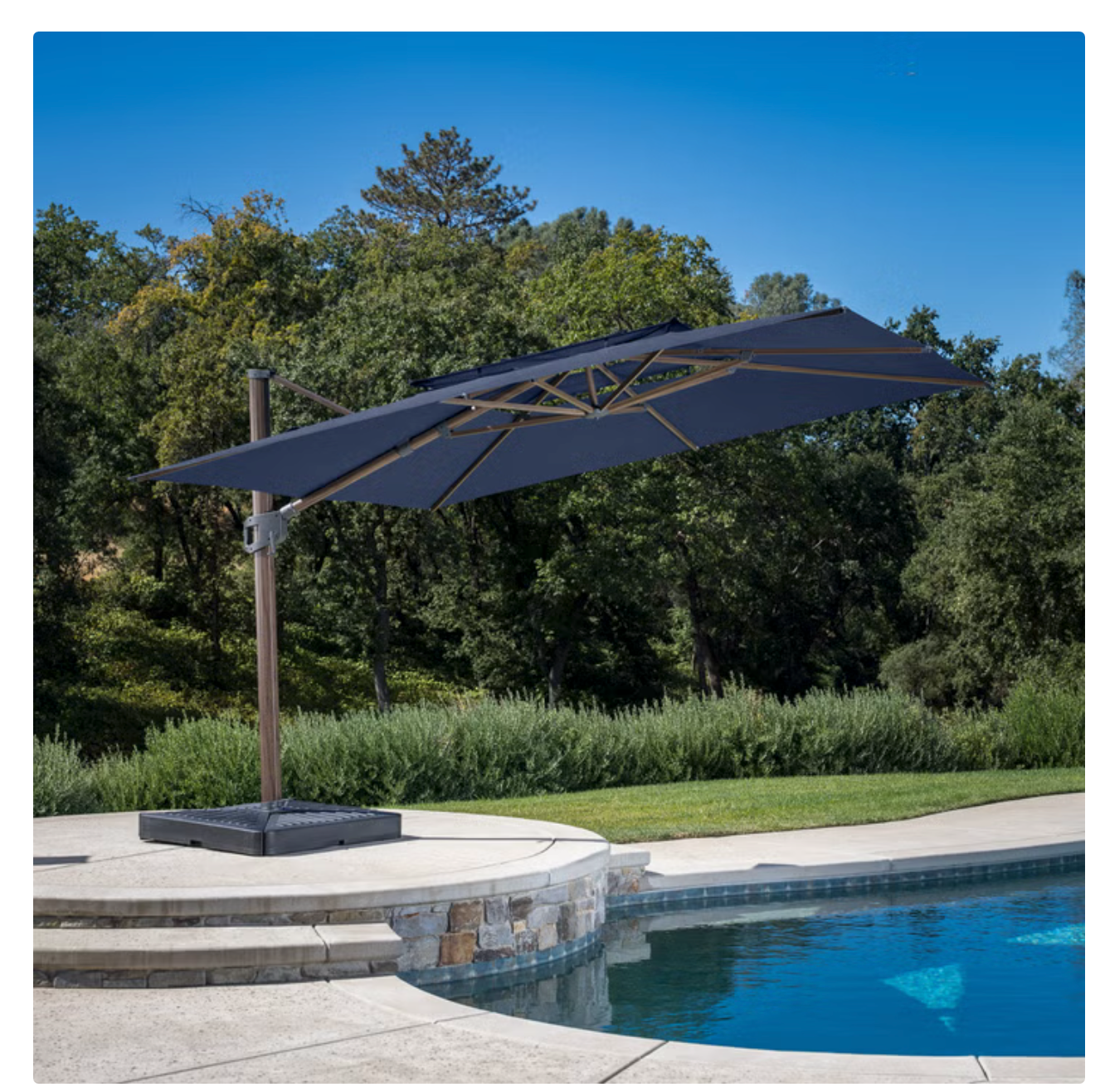 SunVilla 12 ft Cantilever Umbrella With Umbrella Base