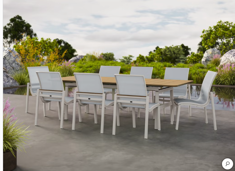 NEW Agio Morien 9-piece Expanding Outdoor Dining Set with Chairs