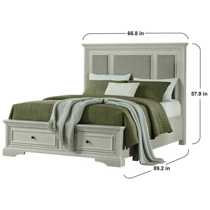 Universal Broadmoore Anistyn Queen Storage Bed dimension diagram