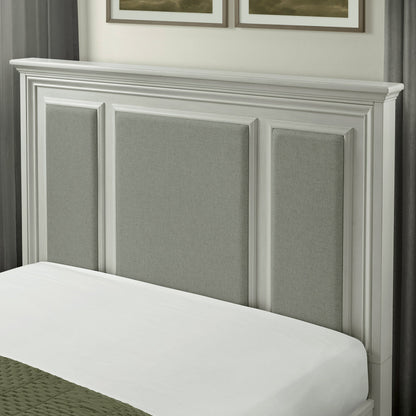 Universal Broadmoore Anistyn Queen Storage Bed upholstered headboard closeup