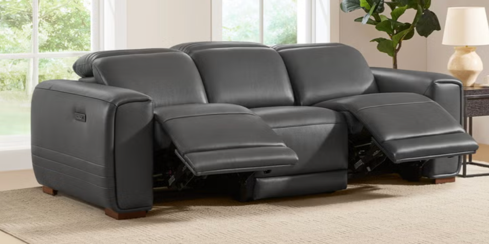 Aiden & Ivy Karson Leather Power Reclining Sofa | New in Box