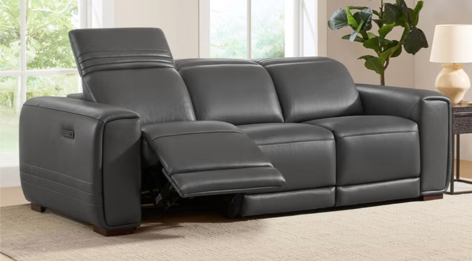 Aiden & Ivy Karson Leather Power Reclining Sofa | New in Box