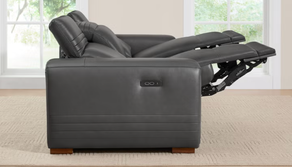Aiden & Ivy Karson Leather Power Reclining Sofa | New in Box