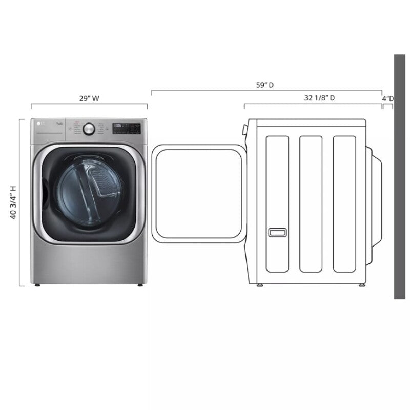 LG DLGX8981V dimension diagram