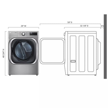 LG DLGX8981V dimension diagram