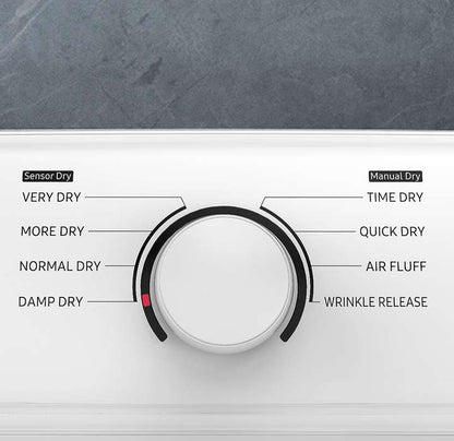 Samsung DVE41A3000W control panel dial closeup