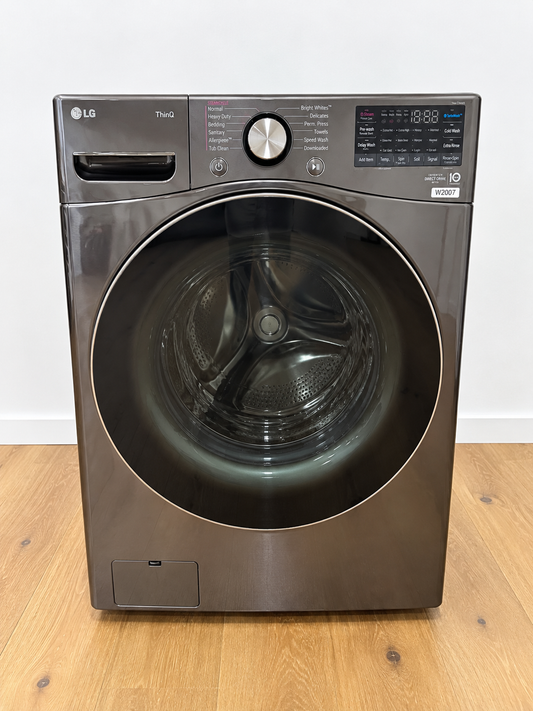 LG 4.5 Cu. Ft. Smart Front Load Washer with TurboWash 360 - Black Steel