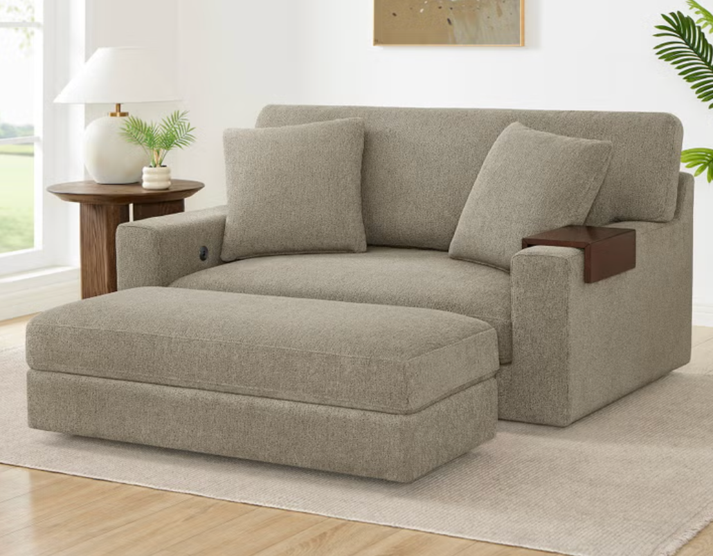 Thomasville Gilroy Oversized Storage Chair & Ottoman | New in Box